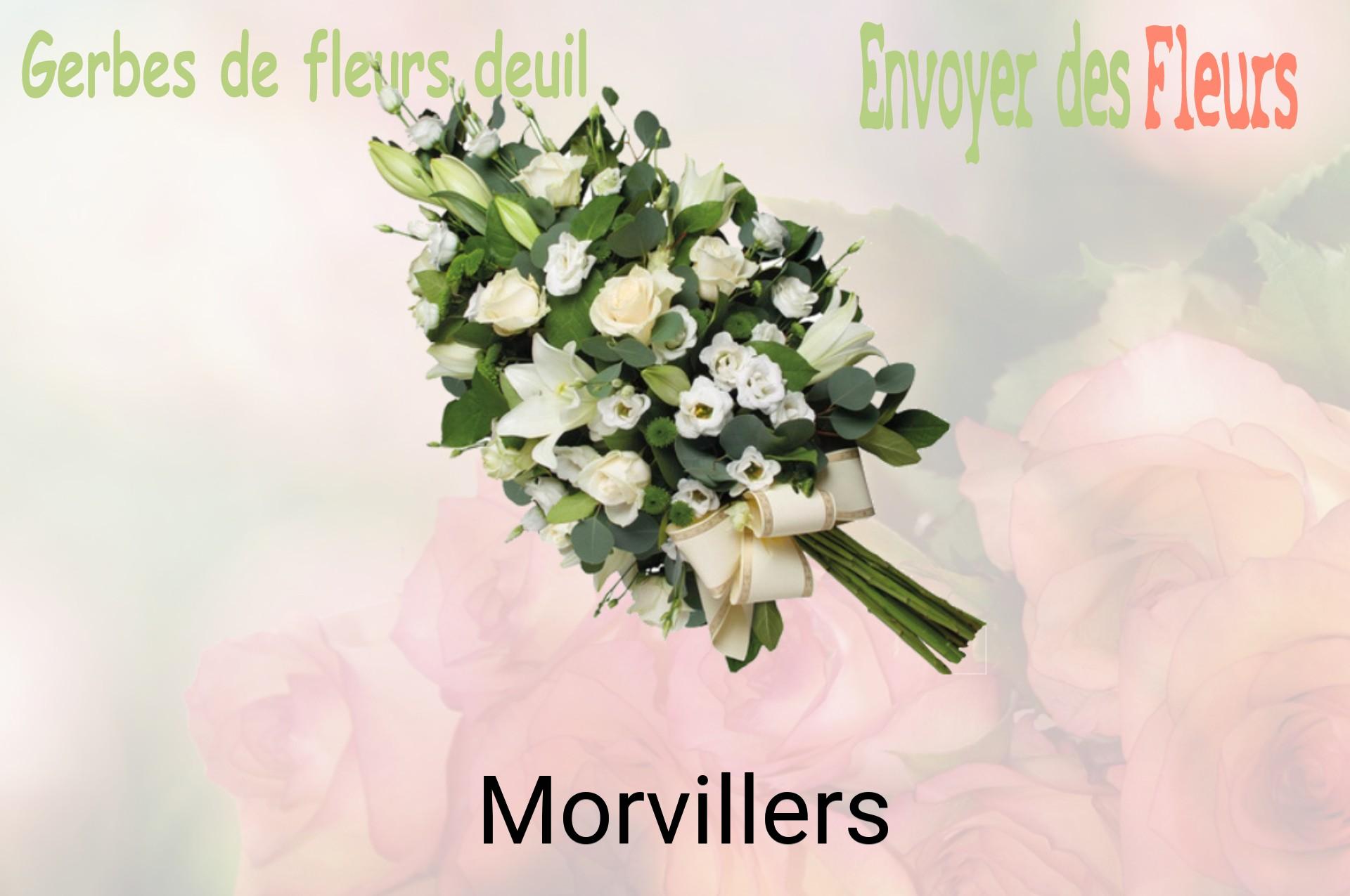 Gerbe de fleurs de deuil livrée à Morvillers